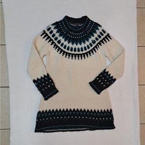 Brooks Brothers Alpaca and Wool Blend Fair Isle Tunic Sweater - Wmns sz MEDIUM